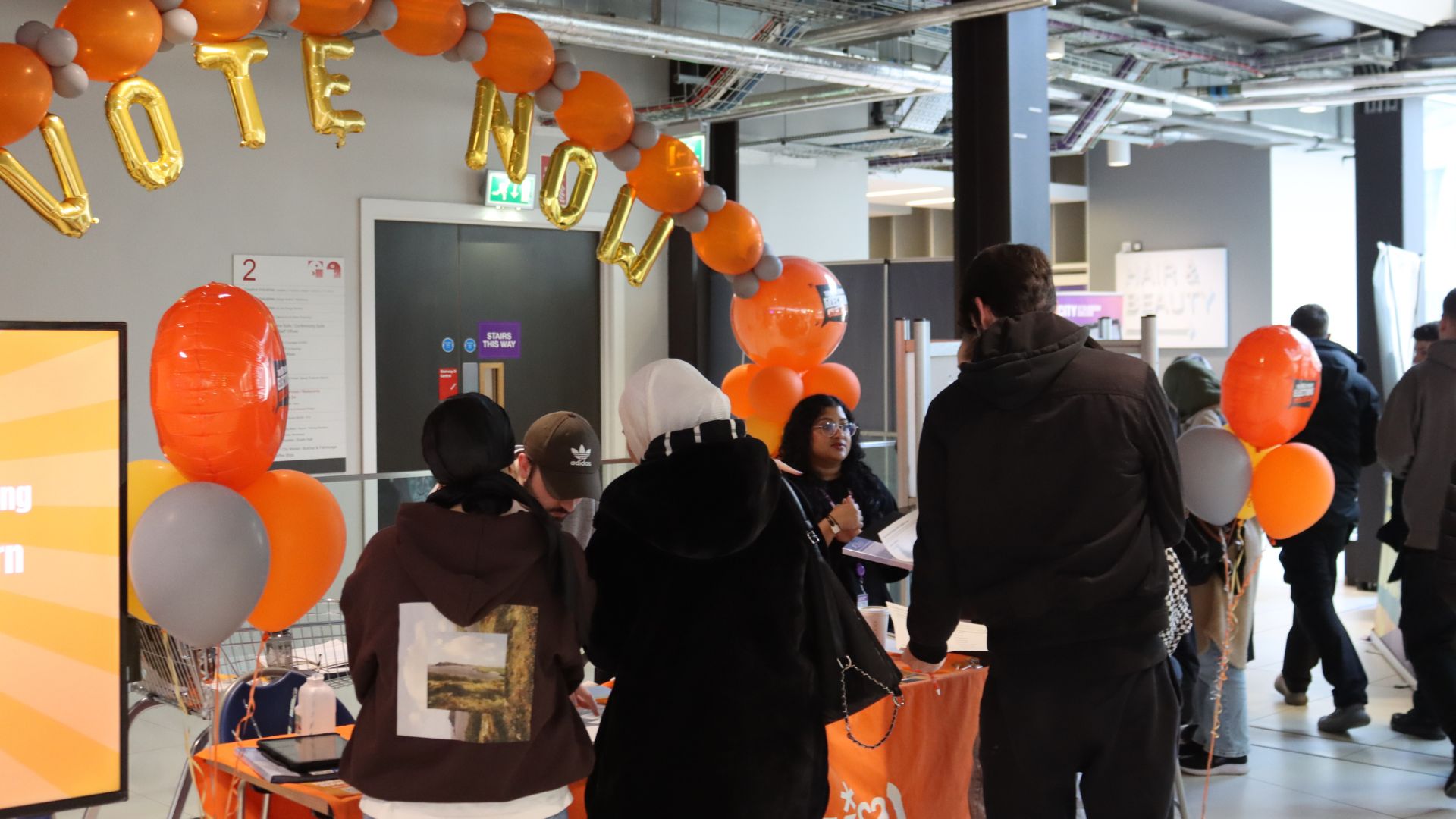 Photograph of students at the Big Student Elections Polling Stations